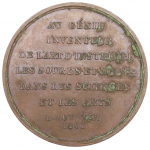 France, Medal Michel de l'Epee 1801