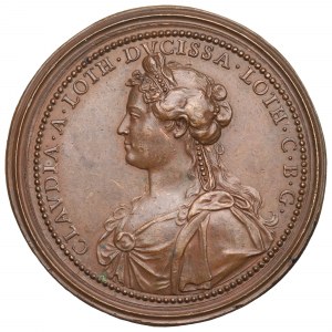 Frankreich, Medaille auf die Hochzeit von Nicolas François und Claudia 1634