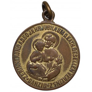Gdansk, médaille du 50e anniversaire de la Société coopérative catholique 1907