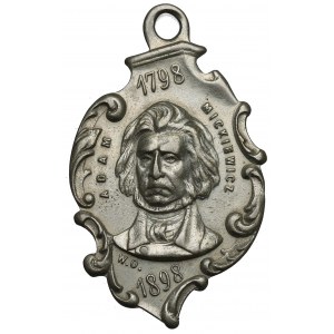 Polen, Medaille zum 100. Geburtstag von Adam Mickiewicz 1898, W.O..