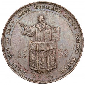 Deutschland, Medaille zum 300. Jahrestag der Reformation in Oschatz 1839