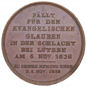 Suède, Médaille 1832 - 200e anniversaire de la mort de Gustavus Adolphus