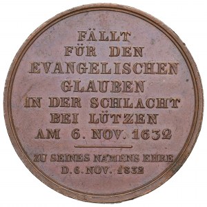 Szwecja, Medal 1832 - 200-rocznica śmierci Gustawa Adolfa