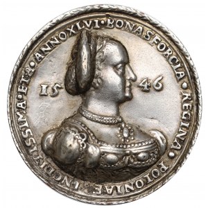 Bona Sforza, medaile 1546 - galvanická kopie Caraglio