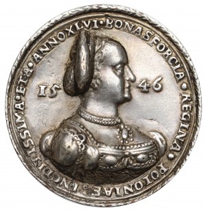 Bona Sforza, Medaille 1546 - Caraglio galvanische Kopie