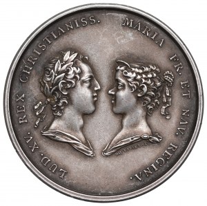 Francúzsko, Ľudovít XV, medaila 1727 - narodenie potomkov