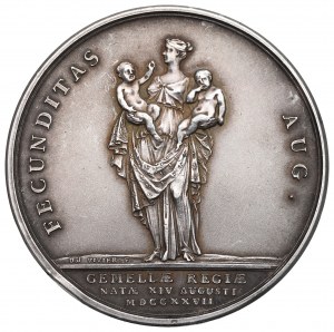 Francja, Ludwik XV, Medal 1727 - narodziny potomkiń