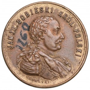 Polen, Medaille Jan III Sobieski Zweihundert Jahre Relief von Wien 1883
