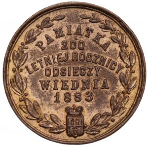 Polen, Medaille Jan III Sobieski Zweihundert Jahre Relief von Wien 1883