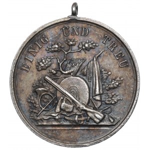 Schlesien, Medal 300 years of shooting gild Grunberg 1878