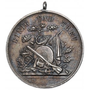 Schlesien, Medaille zum 300. Jahrestag des Bractwo Kurkowe in Zielona Góra 1878