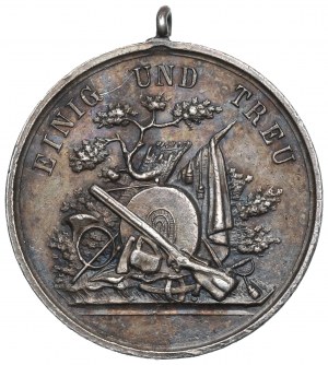 Schlesien, Medal 300 years of shooting gild Grunberg 1878