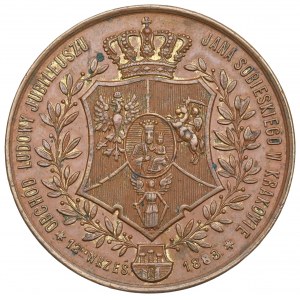 Krakov, medaila k 200. výročiu bitky pri Viedni, 1883, vydanie Kurnatowski