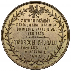 Poľsko, medaila Ujejski Nikorowicz, Krakov 1893