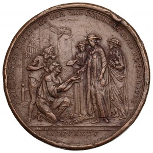 France, Louis XVI, Medal released prisoners Touluse 1775