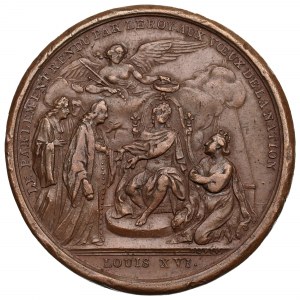 France, Louis XVI, Medal released prisoners Touluse 1775