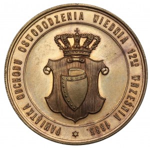 Pologne, Médaille Jan III Sobieski deux cents ans de secours de Vienne 1883