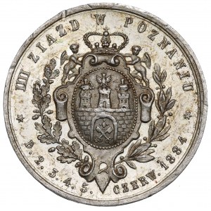 Polonia, medaglia del 4° Congresso dei naturalisti e dei medici di Poznań 1884