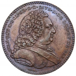 Polonia/Francia, Stanislaw Leszczynski, medaglia Accademia Stanislaw 1750