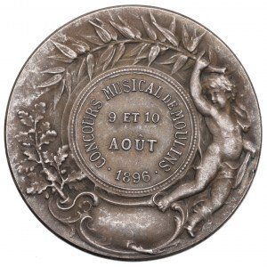 France, médaille de prix Concours musical Moulins 1896
