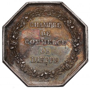 France, Medal commercial chamber Dieppe