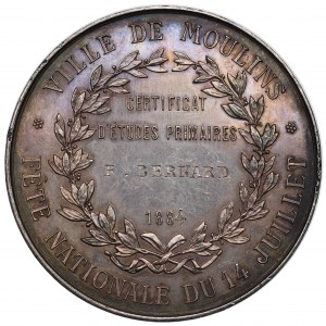 Francia, medaglia del premio Moulins 1884
