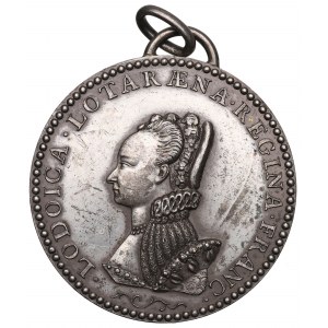 Pologne/France, Médaille de Henri III Valezy et Louise de Lorraine