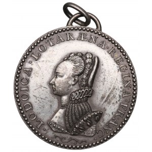 Polen/Frankreich, Medaille von Heinrich III. Valezy und Louise de Lorraine