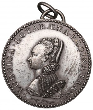 Polen/Frankreich, Medaille von Heinrich III. Valezy und Louise de Lorraine