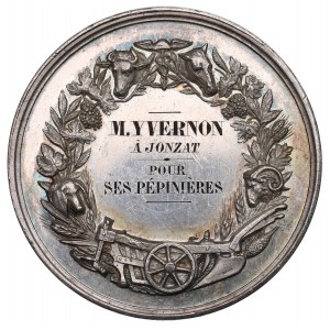 Francia, medaglia premio della Società agricola di Gannat 1867