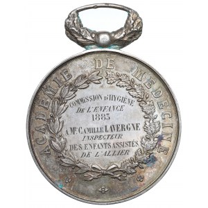 Francia, Medaglia del Premio dell'Accademia di Medicina 1883