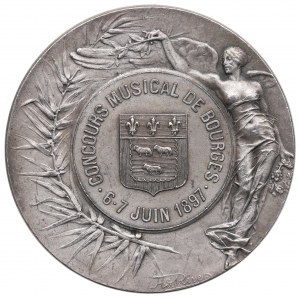 Francia, medaglia premio Concorso musicale di Bourges 1897