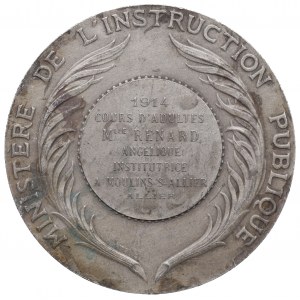 France, Médaille du Ministère de l'Education 1914