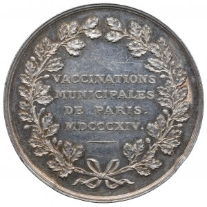 France, Médaille de prix Vaccination municipale Paris 1814