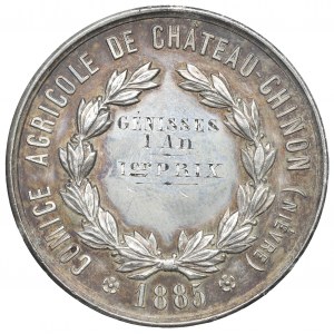 France, Medal Agriculture Society Chateau-Chinon