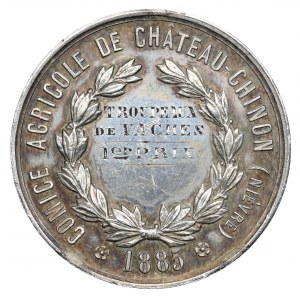 France, Medal Agriculture Society Chateau-Chinon