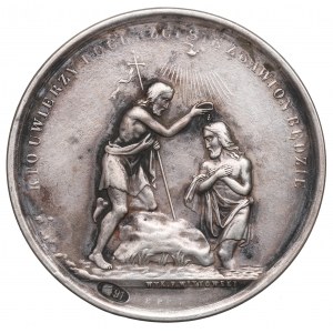 Zabór rosyjski, Mikołaj II, Medal chrzcielny - srebro