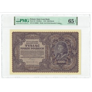 II RP, 1000 marchi polacchi 1919 III SERJA J - PMG 66 EPQ