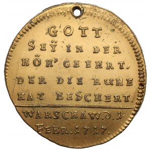 Pologne, médaille commémorative de la Diète muette 1717 - rare