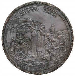 Silésie, Wrocław, Daniel Rappold et sa famille 1574, médaille de Tobias Wolff - copie galvanique