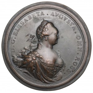Russia, Elisabetta, Medaglia per l'apertura del porto di Kronstadt 1752, Ivanov - copia galvanica