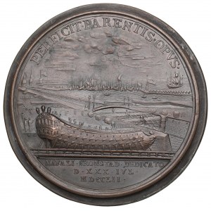 Rosja, Elżbieta, Medal na otwarcie doków w Kronsztadzie 1752, Ivanov - kopia galwaniczna