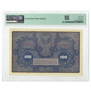 II RP, 100 marks polonais 1919 IJ Serja B PMG 65 EPQ