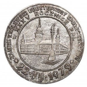 PRL, medaglia del Castello Reale di Varsavia 1979 in argento
