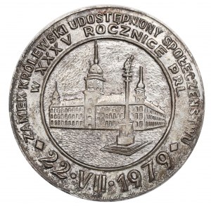 People's Republic of Poland, Royal Castle in Warsaw medal 1979 silver