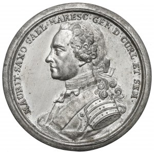 Courland, Maurice de Saxe médaille de la mort 1750