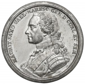 Courland, Maurice Saský úmrtná medaila 1750