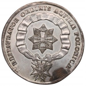 August II Silný, medaila Rádu bieleho orla - platinová kópia