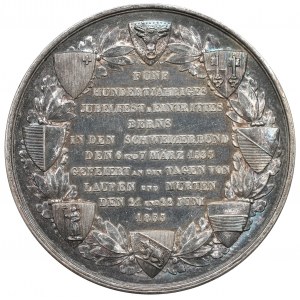 Schweiz, Medaille zum 500. Jahrestag der Aufnahme von Brünn in die Eidgenossenschaft 1853