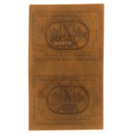 10 groszy 1794 - nierozcięte 2 banknoty - PMG 63
